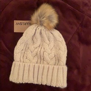 Harlow knit winter beanie beige